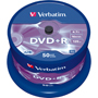 VERBATIM DVD+R AZO MATT SILVER 4.7GB SPINDLE 50-PACK 43512